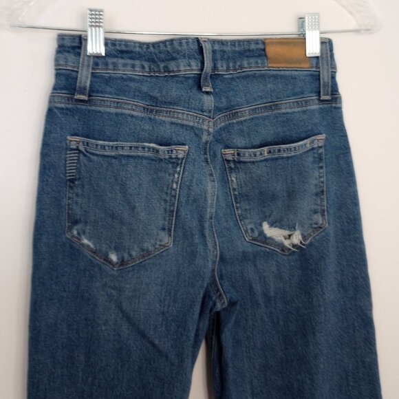 Paige Leenah Rock-On Destructed Wide Leg Jeans - Picture 6 of 8